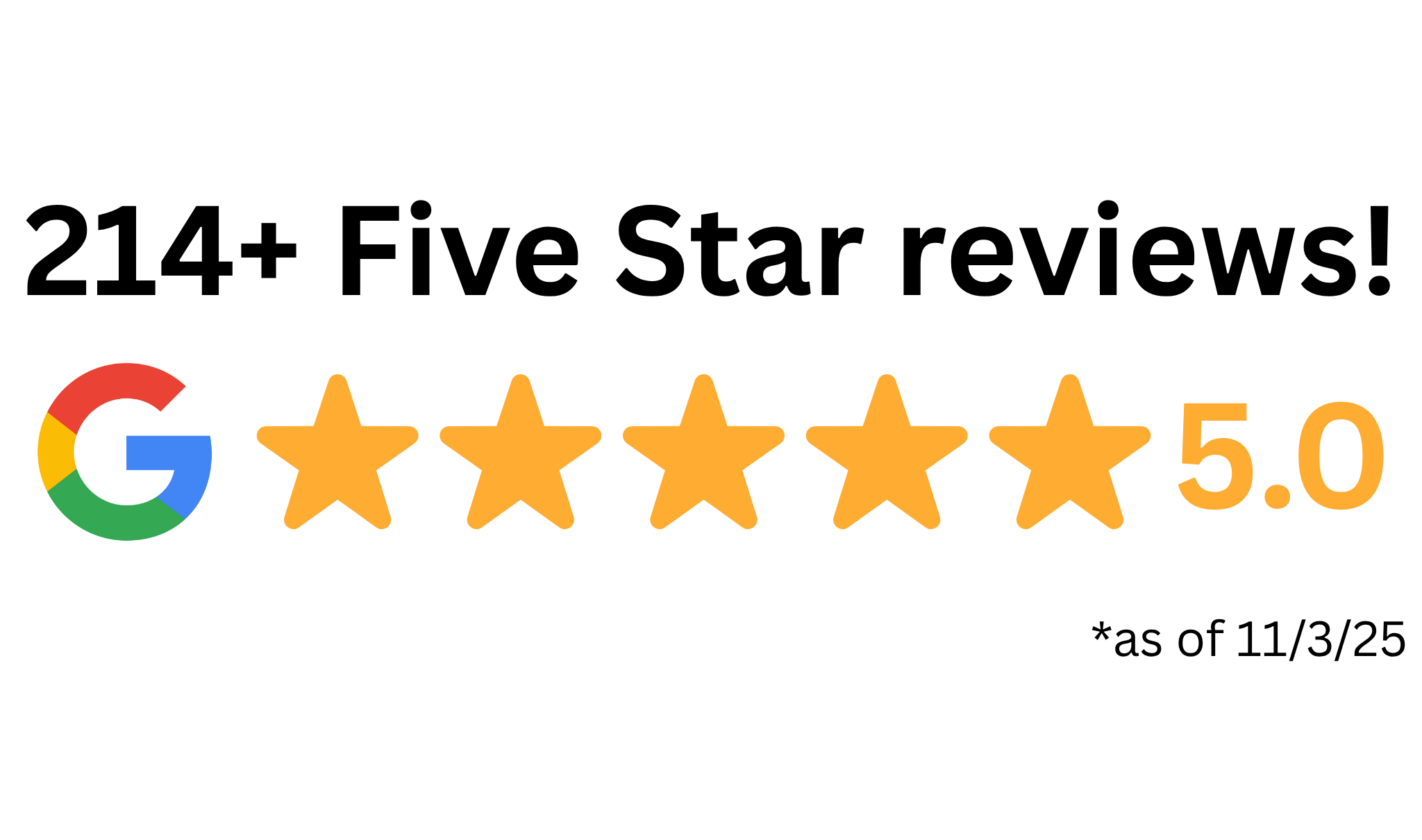 5.0 Google 5 Star Award